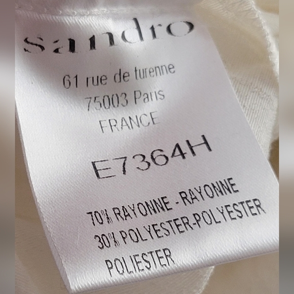 Sandro Blouse Size 3/Large - Picture 4 of 7